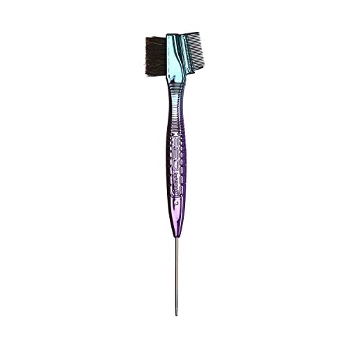 RED by Kiss Chrome Edge Brush 3-in-1 Boar Bristle Comb for Edges, Baby Hairs & Brows – Pin Tail