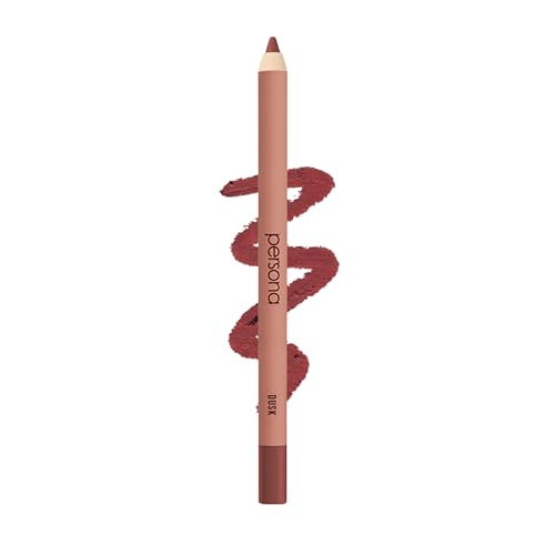 PERSONA Dusk Lip Liner Pencil - Creamy Long-Wear Matte, Sharpenable, Lip Makeup