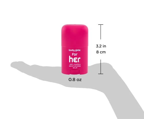 Body Glide For Her Anti Chafe Balm 0.8oz & Outdoor Anti Friction Stick 1.5oz Set