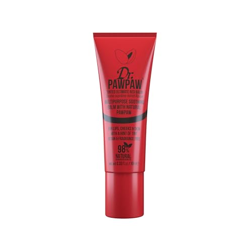 Dr. PawPaw Multipurpose Tinted Lip Balm - Ultimate Red, Vegan & Hydrating, 0.33 oz (Pack of 2)