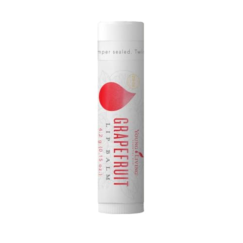 Young Living Grapefruit Lip Balm 4.2g - Moisturizing, Vegan & Cruelty-Free, Pack of 1