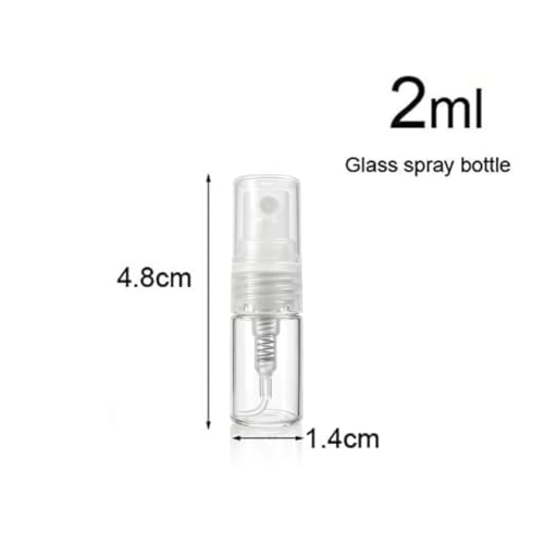 10 Pack Mini 2ml Clear Glass Perfume Atomizer Spray Bottles
