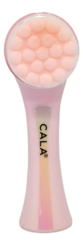 CALA Dual-Action Facial Cleansing Brush with Soft Silicone & Microfine Bristles