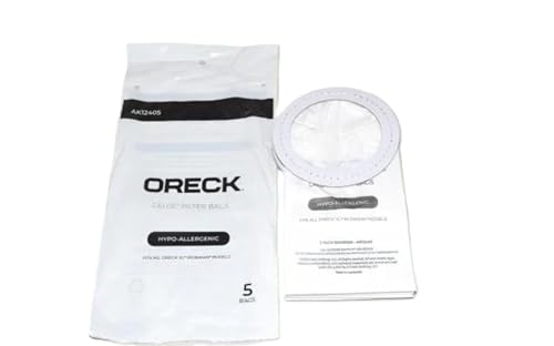 Oreck XL Ironman Vacuum Bags - Hypo-Allergenic Filter System, 5 Pack