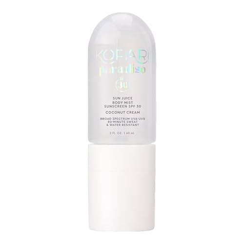 Kopari Paradiso Sun Juice SPF 30 Body Mist - Coconut Cream, Water-Resistant, Non-Sticky, 80-Minute UV Protection