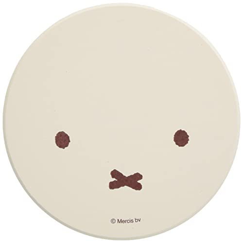 Miffy Face Ceramic Coaster - 3.5 Inch Blue Water Absorption
