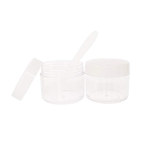 20pcs 20g White BPA-Free Refillable Cosmetic Sample Jars - Wopanxye
