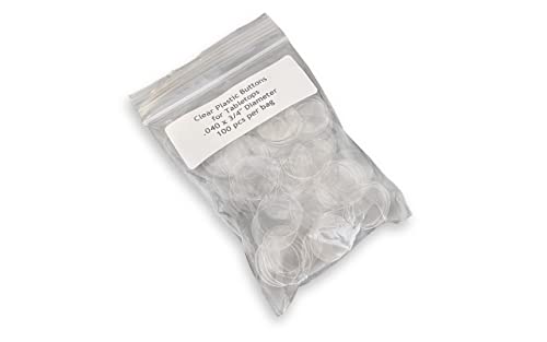Clear Plastic Desk Buttons - Anti-Slip Discs (Qty 100)
