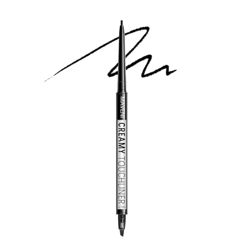 QueenDairy Black Eyeliner Pencil, 0.9mm Ultra Fine Gel, 24HR Wear