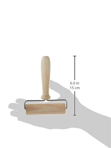 6" Wood Pastry and Fondant Roller by R&M International
