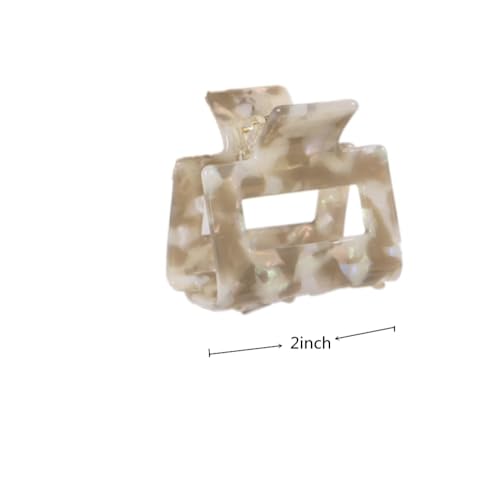 YOEMAYUNER 2-Inch Square Hair Claw Clips for Women - 5 Pack Non-Slip