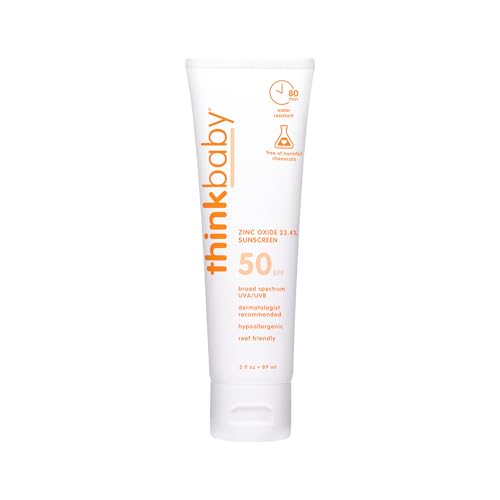 Thinkbaby Baby Sunscreen SPF 50+ Mineral Water Resistant 3 Oz - Pack of 1