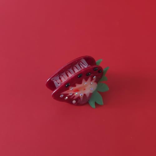 Cute Strawberry Hair Claw Clip - Durable Acetate Fruit Hair Accessory