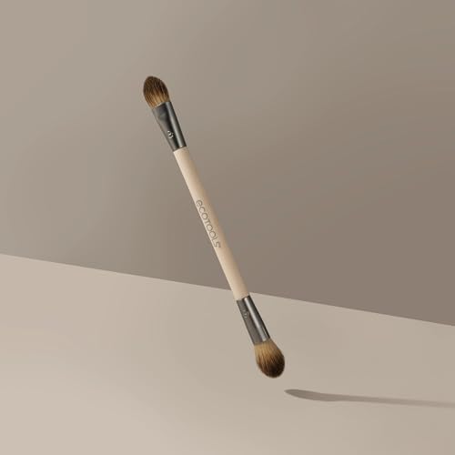 EcoTools Dual-Ended Eyeshadow Brush - Flat & Fluffy for Blending