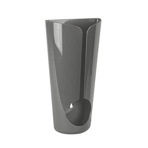 Spectrum Wall-Mount Grocery Bag Holder - Dark Gray Plastic Organizer