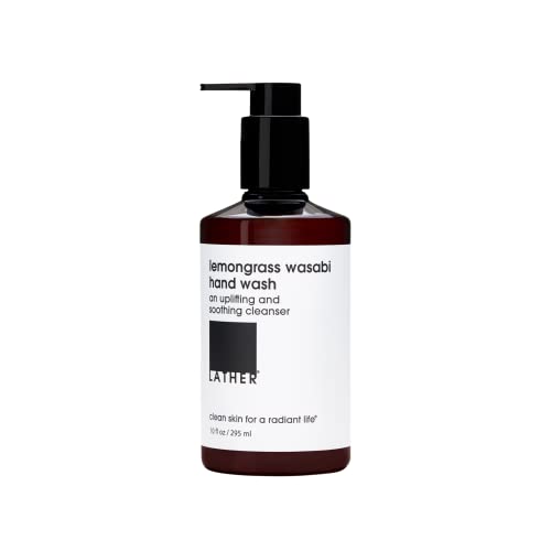 LATHER Lemongrass Wasabi Hand Wash 10 oz – Nourishing, Vegan Aromatherapy Soap