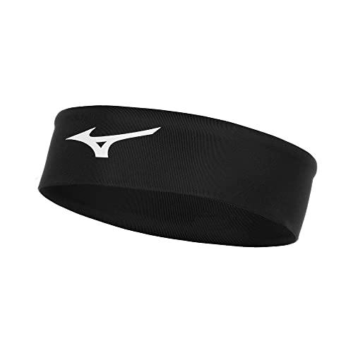 Mizuno Performance Jersey Headband - Black, One Size Fits Most
