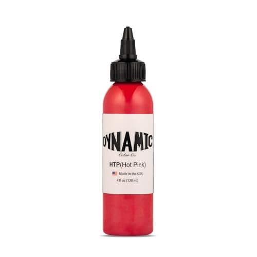 Dynamic Color Hot Pink Tattoo Ink - 4 oz. Made in USA, Vegan & Traceable