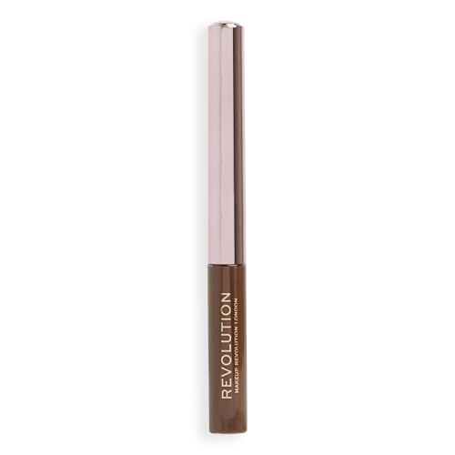Revolution Super Flick Liquid Eyeliner, Brown, Pack of 2 - Highly Pigmented