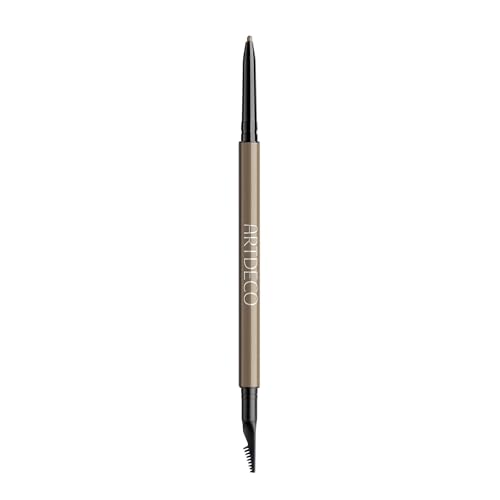 ARTDECO Ultra Fine Brow Liner - Ash Brown - Waterproof Eyebrow Pencil with Grooming Brush