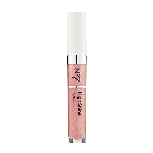No7 High Shine Lip Gloss in Pink Slip - Hydrating, Non-Sticky Formula with Jojoba Oil