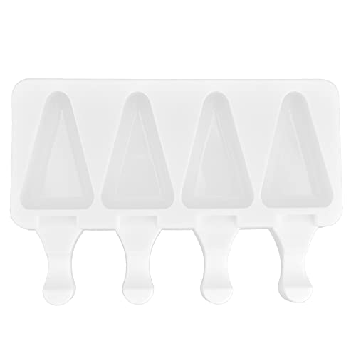 Silicone Ice Cream Mold Set - Homemade Popsicle Maker (4 Triangle)