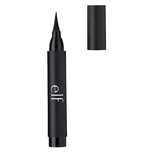 e.l.f. Intense Ink Eyeliner - Long-Lasting Black Color, Precision Tip, Vegan, Pack of 2