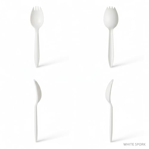 Eco-Friendly Heavy Duty Disposable Sporks | 100 Count, BPA Free