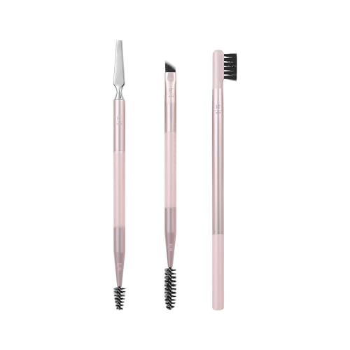 Real Techniques Brow Styling Set - 3-Piece Eyebrow Brush & Spoolie Collection