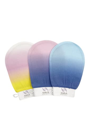 AMNA Natural Beauty Exfoliating Kessa Glove - Blue Gradient Viscose