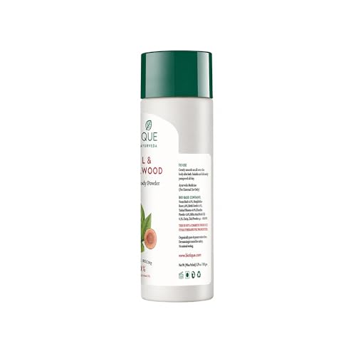 Biotique Basil & Red Sandalwood Body Talc - 180g for Smooth Skin
