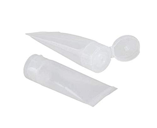 Travel Clear Plastic Squeeze Bottles 30ml with Flip Cap & Filling Tool - Leakproof TSA Compliant Toiletry Containers (24 Pack)