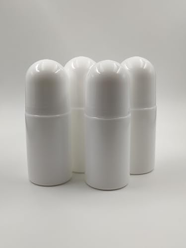 4-Pack 50mL Empty Roll-On Bottles for DIY Deodorants & Oils