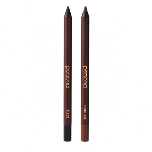 24HR Waterproof Eyeliner Pencils - Black & Chocolate | Creamy, Smudgeable Formula for All-Day Wear | Vegan & Cruelty-Free