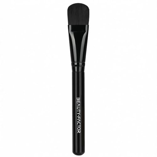 BEAUTYFACTOR Black-02 Facial Mask Brush Applicator Soft Hair for Even, Mess-Free Mask Application