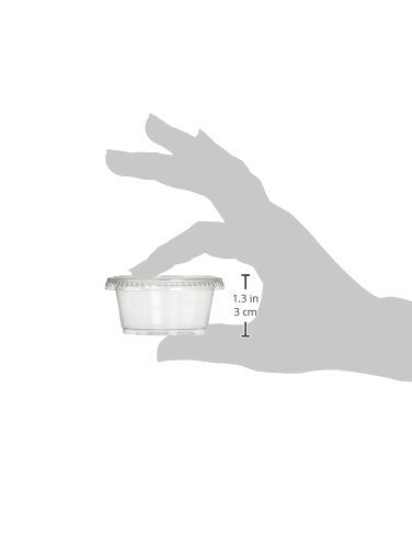 Reditainer Disposable Souffle Cups with Lids - 100 Count, 2 oz