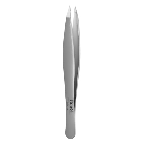 GÖSOL Professional Pointed Tweezers for Ingrown Hair and Eyebrow Grooming