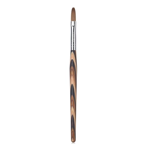 Rolabling Kolinsky Nail Brush with Red Wooden Handle - Size 8