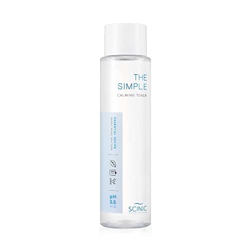 SCINIC Simple Calming Toner - pH 5.5 for Sensitive Skin, Vegan, 4.90 fl oz