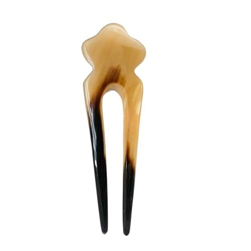 Handmade Natural Buffalo Horn Hair Stick, 5.5-Inch Vintage Hair Pin
