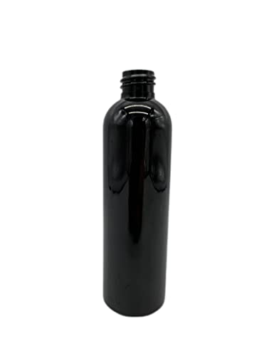 4 oz Black Cosmo Plastic Bottles - 12 Pack with Twist Top Cap
