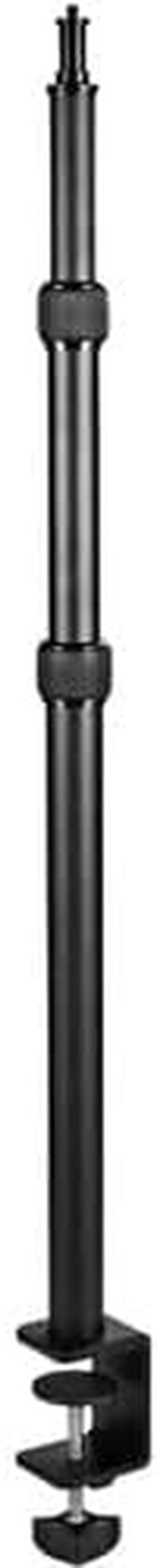 Telescoping Light Stand - Height Adjustable 16.5" to 40" with Desk C-Clamp & Adapters for Cameras, Mics | Ideal for Creator Workstations