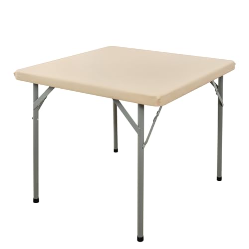 Fitted Square Table Cover 34x34 in - Windproof, Washable Polyester