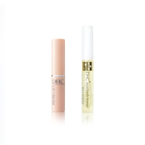 DHC Lip Cream & Eyelash Tonic Set - Hydrating Lip Balm & Strengthening Serum