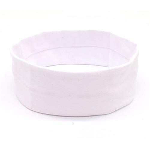 LIGONG 12PCS White Yoga Headbands - DIY Tie Dye Elastic Sweatbands