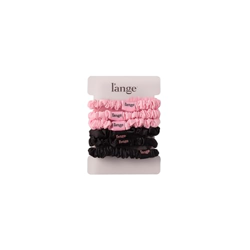 L'ANGE HAIR Small Satin Scrunchies Set - 6 Chic, Crease-Free Hair Ties