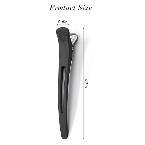 Hair Sectioning Clips - 12 Pack, 4.3 Inch Non-Slip for Salon Styling