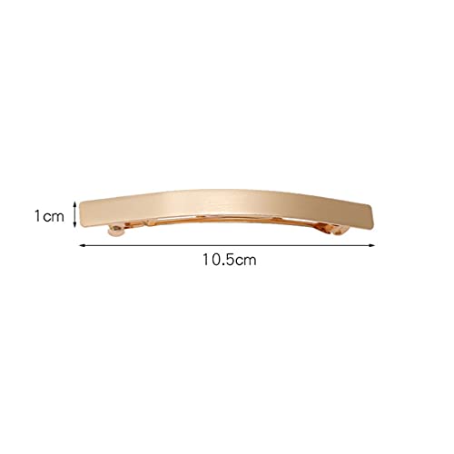 Teensery 2-Pack Metal Hair Clips - 4 Inch Gold & Silver Spring Barrette Hair Accessories for Women & Girls