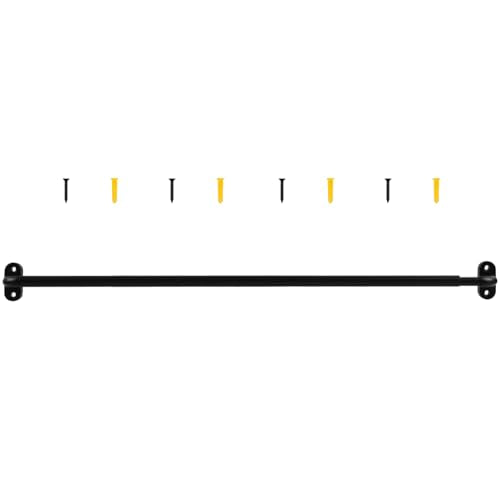 TYRON Adjustable French Door Curtain Rod 30-40 Inch Black