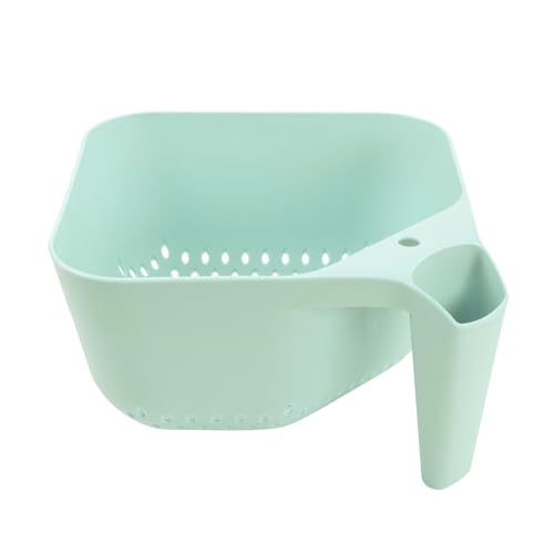 Tovolo 3 Quart Square Colander with Handle - BPA Free Strainer for Pasta & Veggies